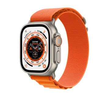 APPLE Watch Ultra Cellular - Titanium with Orange Alpine Loop, Large, 49mm
